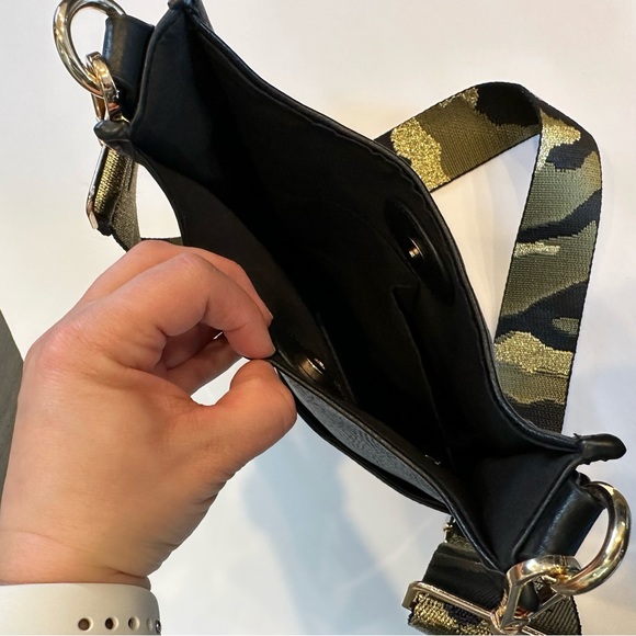Ah Dorned Vegan Mini Crossbody Messenger Bag with Adjustable Camo Guitar Strap - Picture 8 of 9
